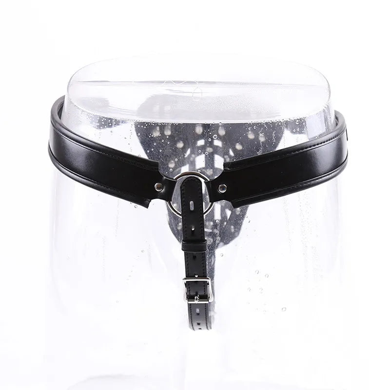 Mens Lingerie Sexy Underwear Fetish Crotchless Chastity Leather Panties