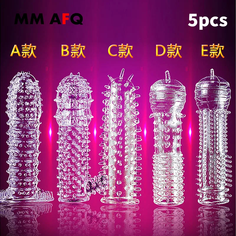 Crystal Cock Ring Penis Extension Sleeve for Men