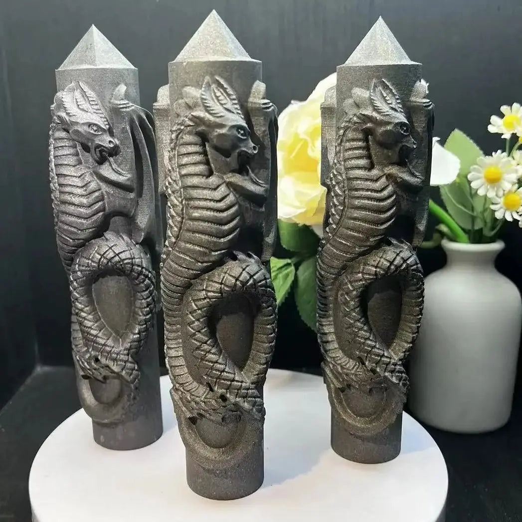 10-12cm Shungite Dragon Tower