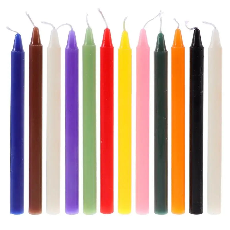 12pcs 16cm Colored Candles Great For Casting Rituals Spells