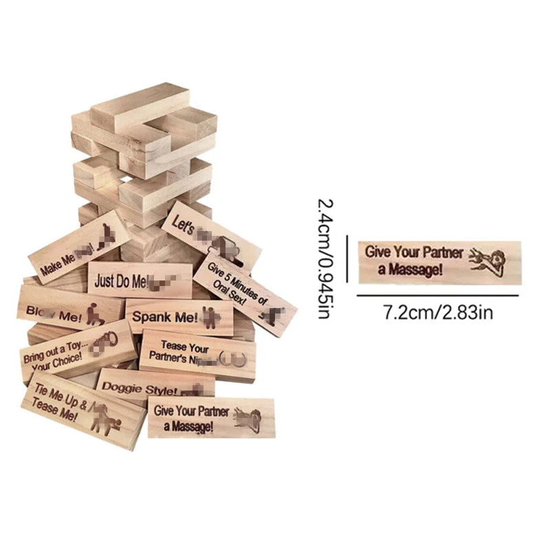 48PCS Block Tower Game Couple Activities Date Night Ideas