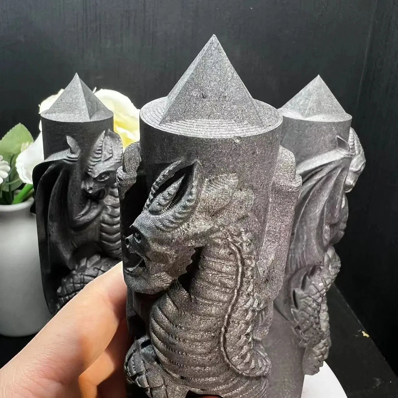 10-12cm Shungite Dragon Tower