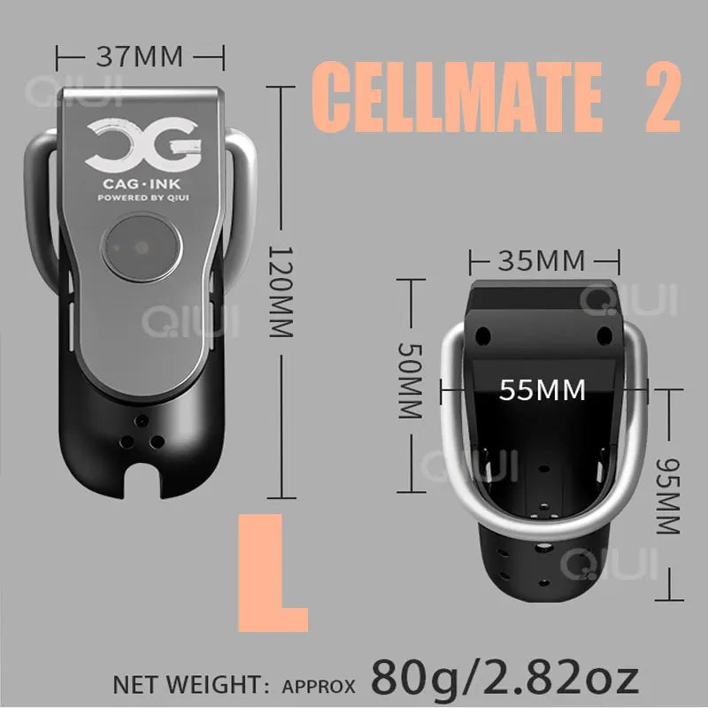 QIUI Cellmate 2 Penis Cage Electric Shock Chastity Lock