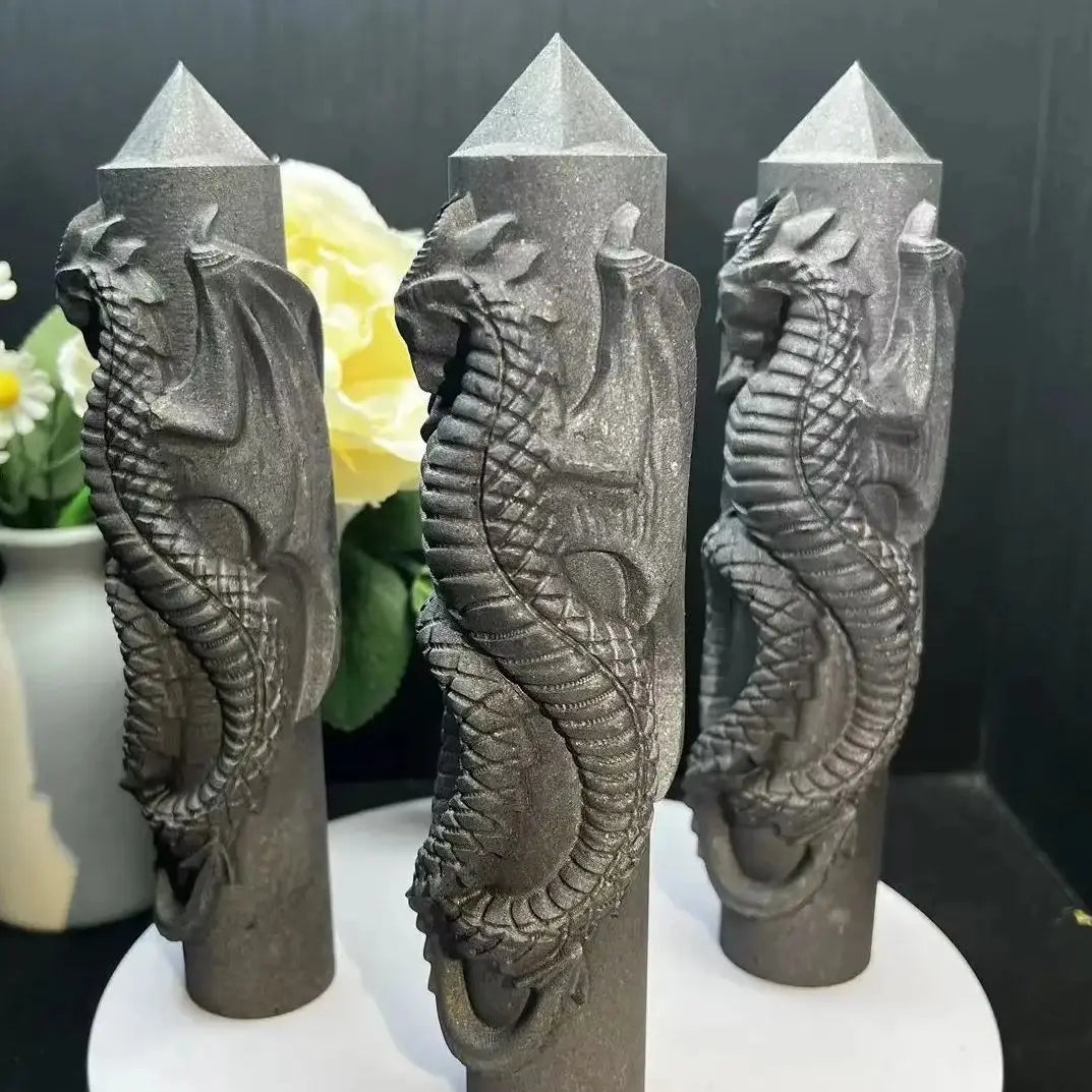 10-12cm Shungite Dragon Tower