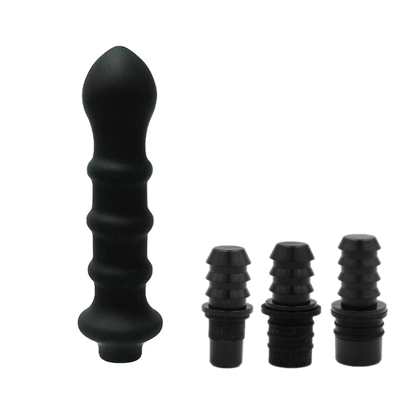 1 Pc Threaded Silicone Fascia Gun Massage Head With 3 Sizes Of Connectors, 12-13mm/15-16mm/18-19mm