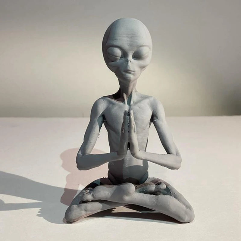 Meditation Alien Statue