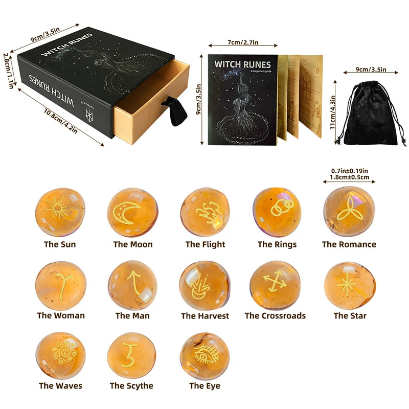 13 Pcs Witches Runes Kit