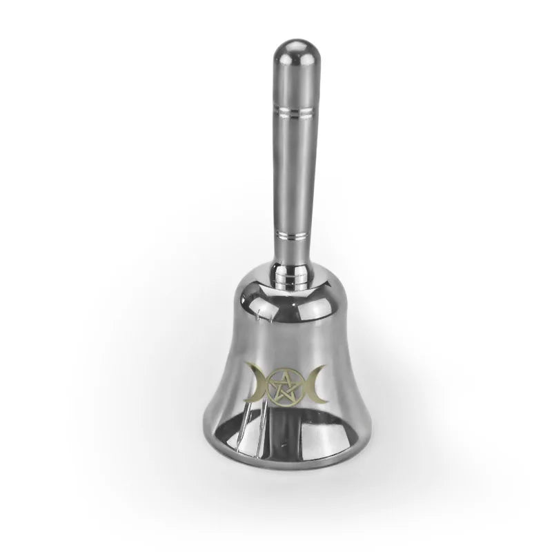 Triple Moon Lotus Triquetra Brass Bells