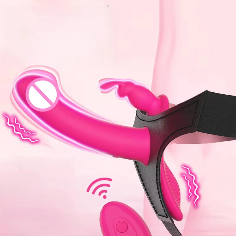 Adjustable Harness Vibrator with 10 Vibration Modes