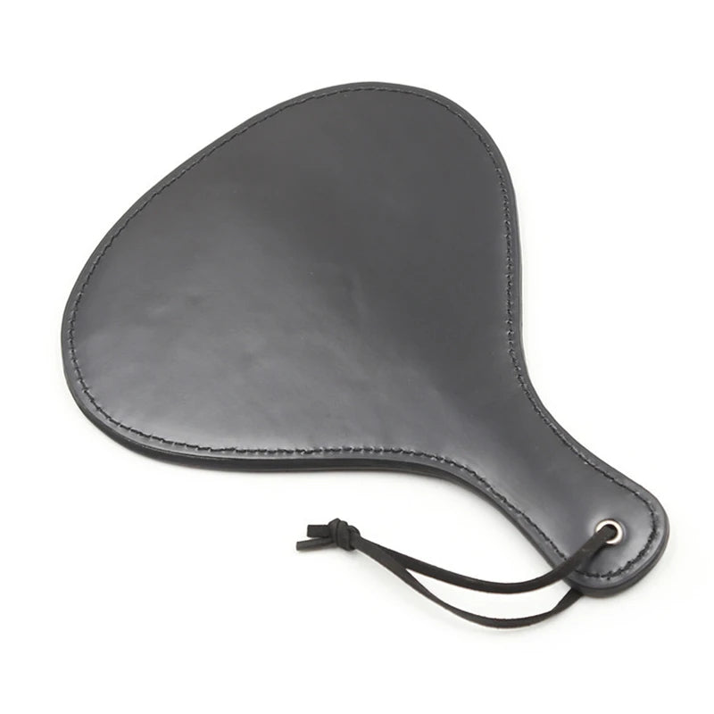 23CM Round Black PU Leather Spanking paddle