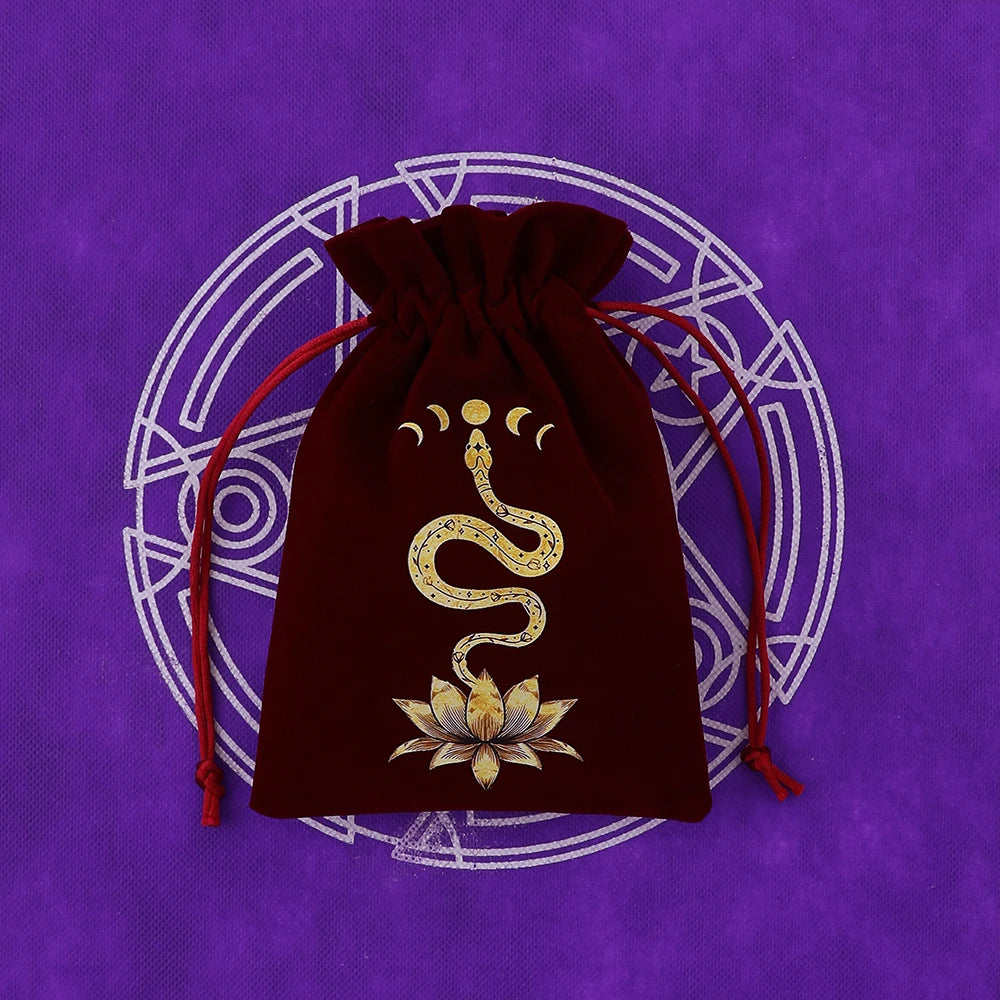 1pc Velvet Drawstring Tarot Card Bag,