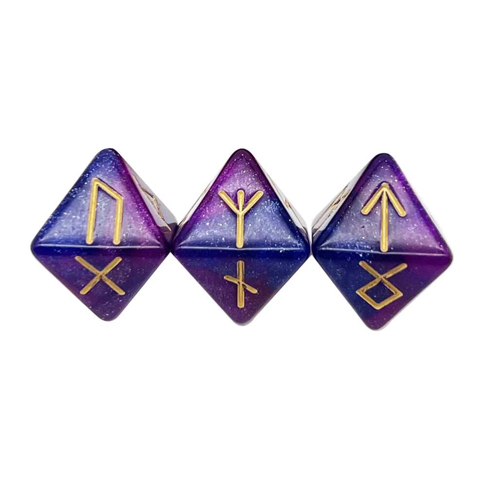 3Pcs Astrology Dice D8 D12 Tarot Dice