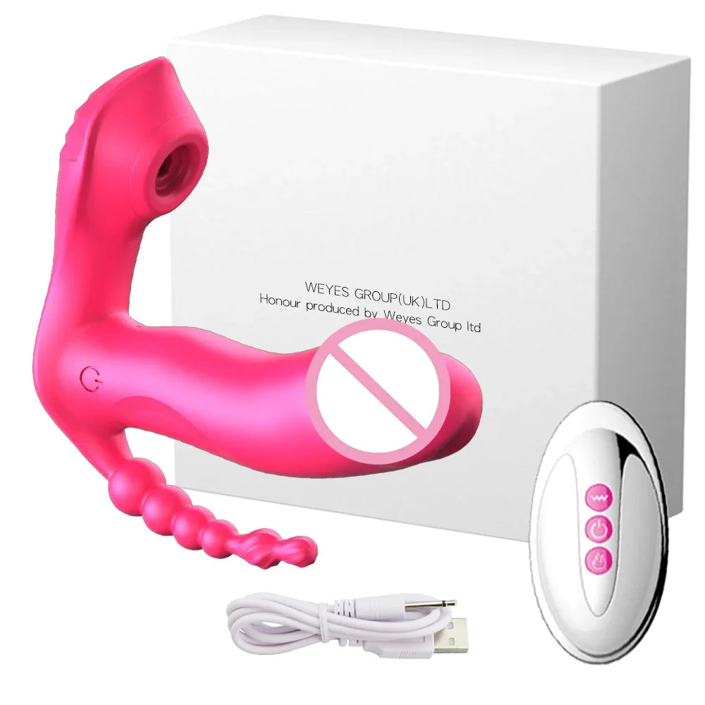 3 IN 1 Clitoris Sucker Sucking Vibrator