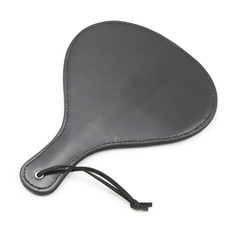 23CM Round Black PU Leather Spanking paddle
