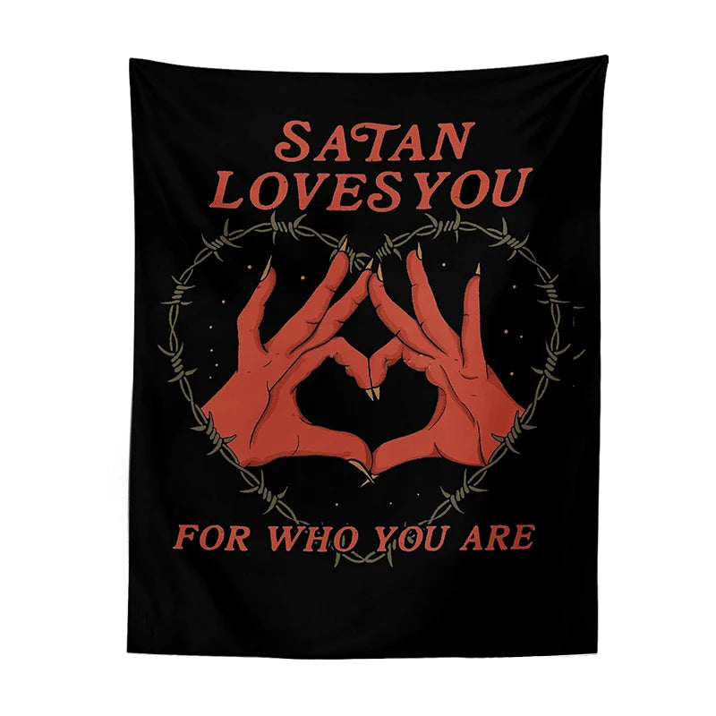 Wall Hanging Satan Loves You