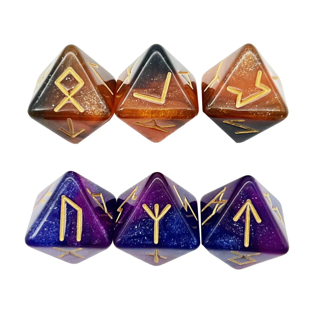 3Pcs Astrology Dice D8 D12 Tarot Dice