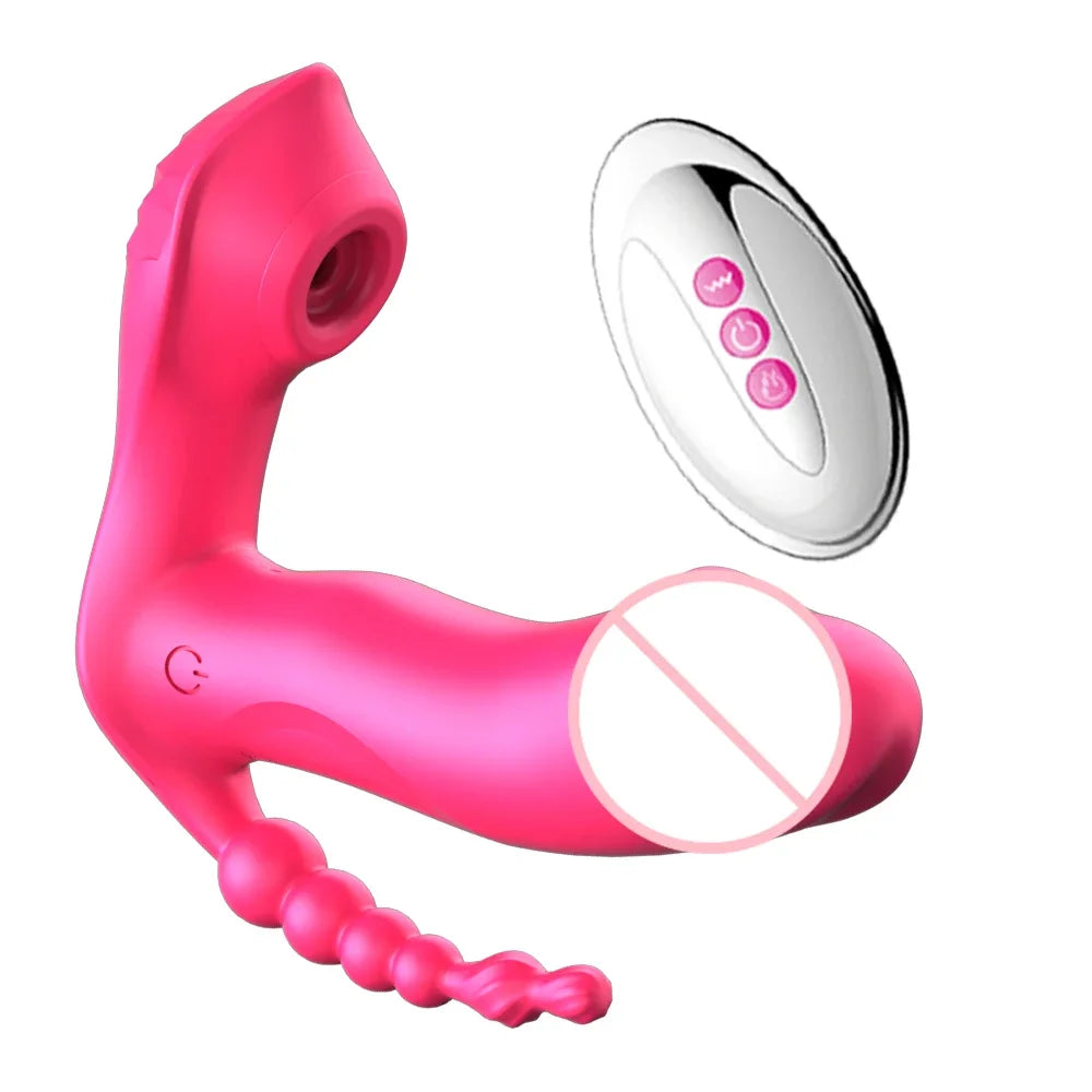3 IN 1 Clitoris Sucker Sucking Vibrator