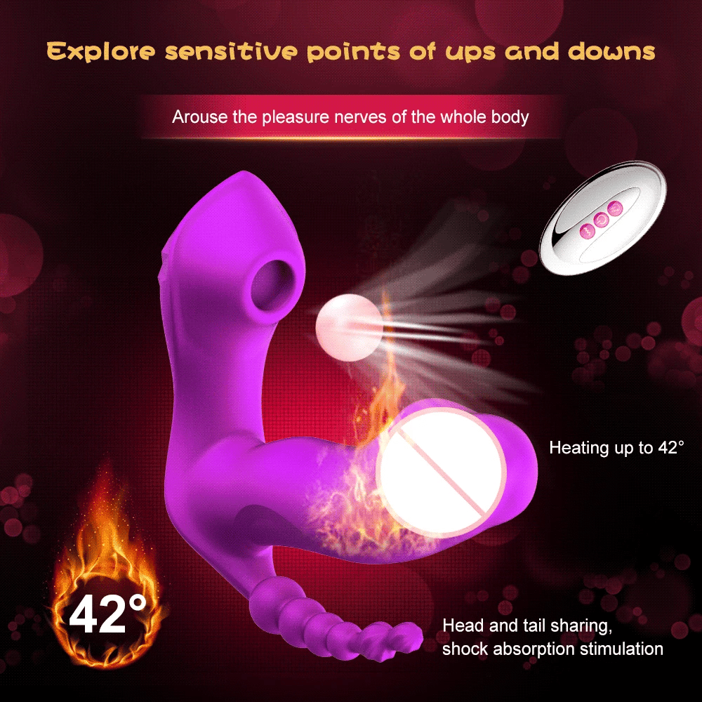 3 IN 1 Clitoris Sucker Sucking Vibrator