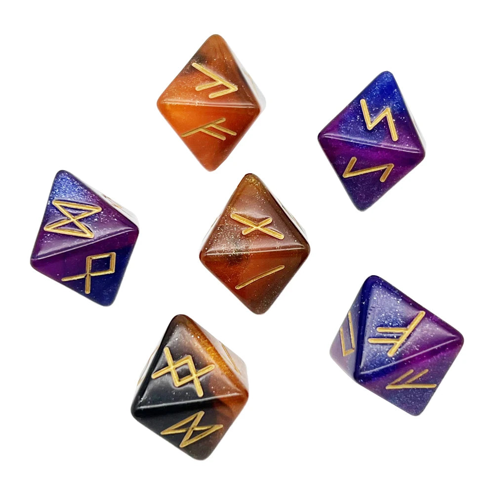 3Pcs Astrology Dice D8 D12 Tarot Dice