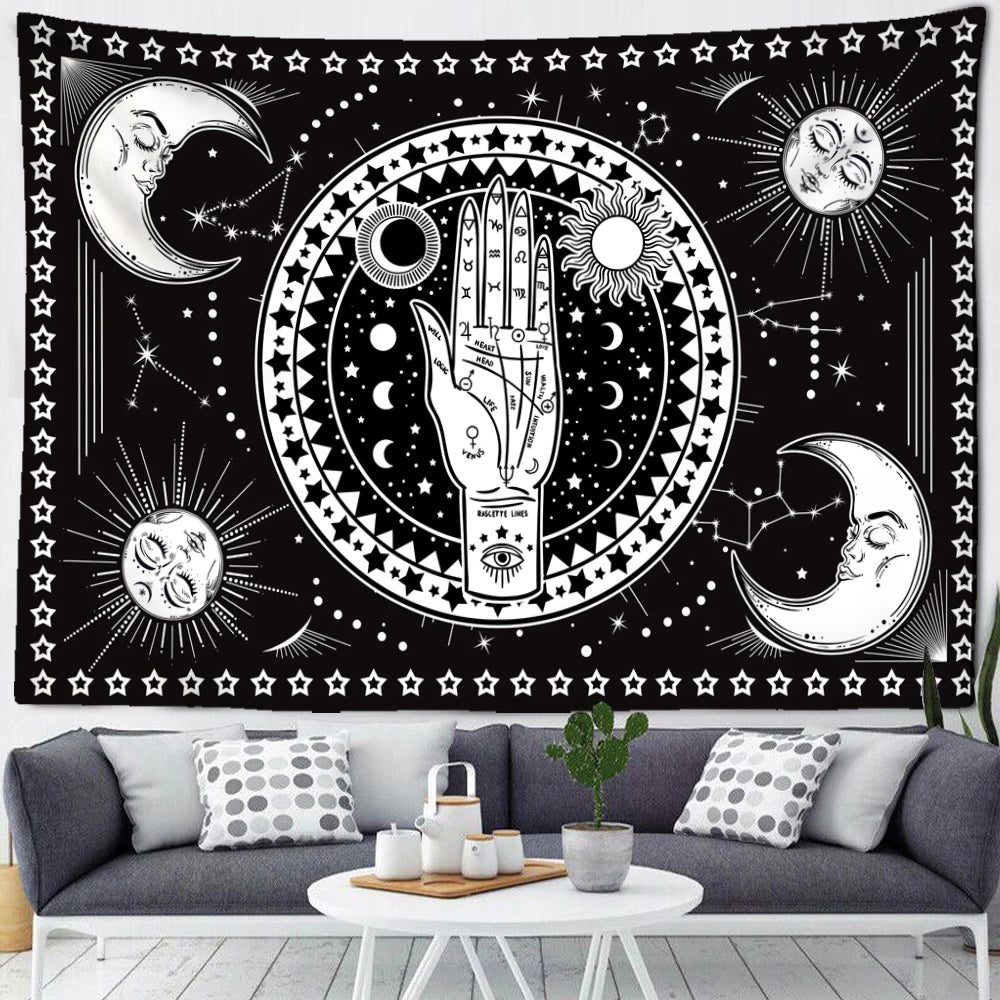 Black Cat Psychedelic Tapestry