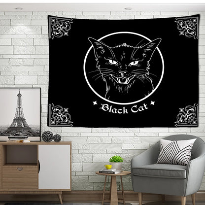 Black Cat Psychedelic Tapestry