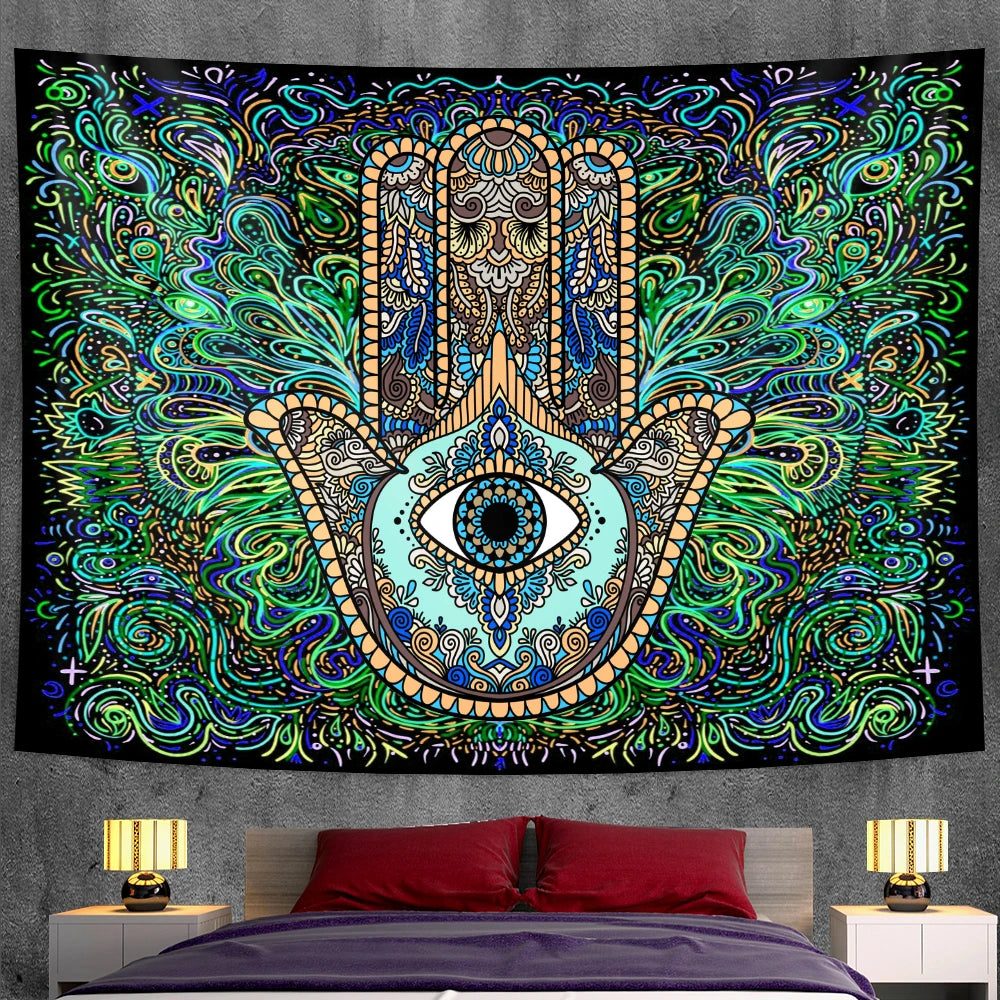 Lucky hand tapestry