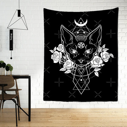 Cat Mysterious Divination  Tapestry