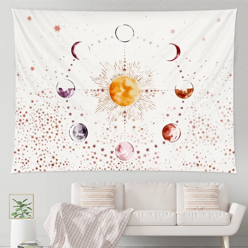 Sun Moon Mandala tapestry