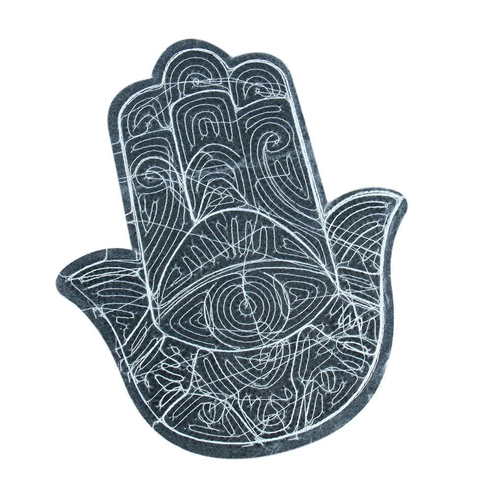 Hand Blue Eyes Sequin Patches Iron on