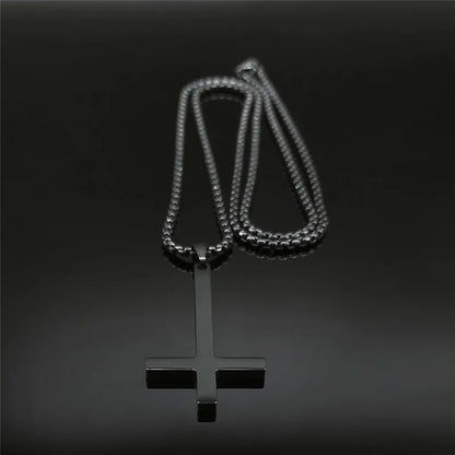 Upside Down Cross  Necklace