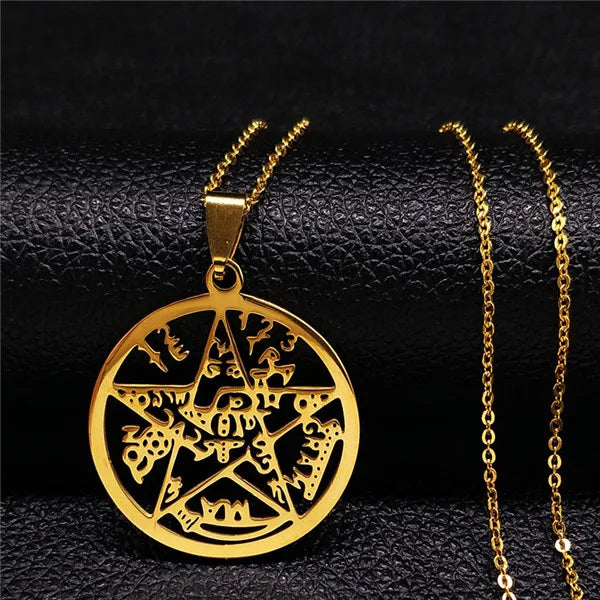 Witchcraft Pentagram Tetragrammaton Pendant