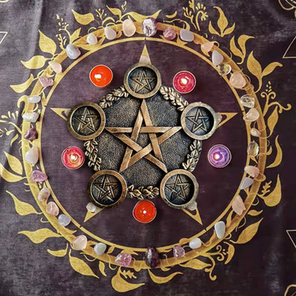 Pentagram  Altar Plate Candle Holder