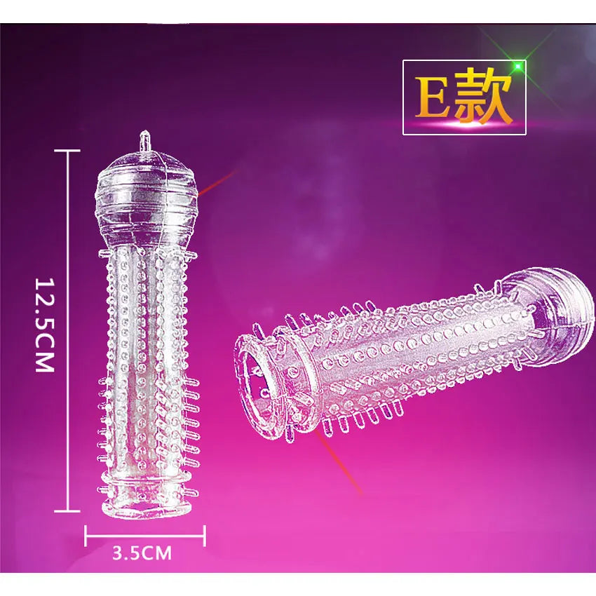 Crystal Cock Ring Penis Extension Sleeve for Men