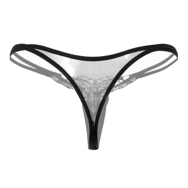 Butterfly with Pearls Tangas Women Sexy G String Sexy Underwear