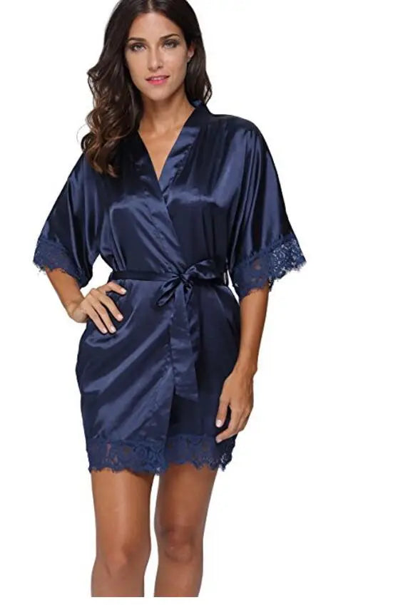 Plus Size Lace Patchwork Robe