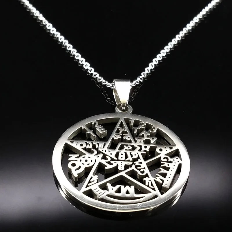 Witchcraft Pentagram Tetragrammaton Pendant