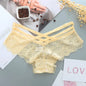 Sexy Women Lace Low-rise Solid Sexy Briefs