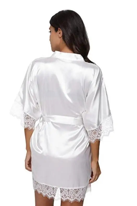 Plus Size Lace Patchwork Robe