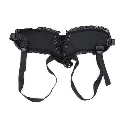 Black Lace Strap On Harness