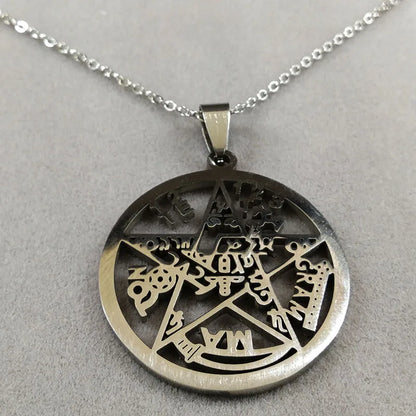 Witchcraft Pentagram Tetragrammaton Pendant
