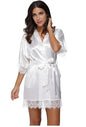 Plus Size Lace Patchwork Robe