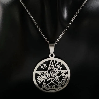 Witchcraft Pentagram Tetragrammaton Pendant