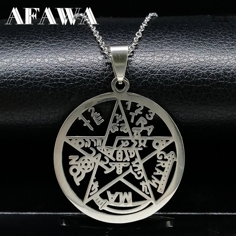 Witchcraft Pentagram Tetragrammaton Pendant