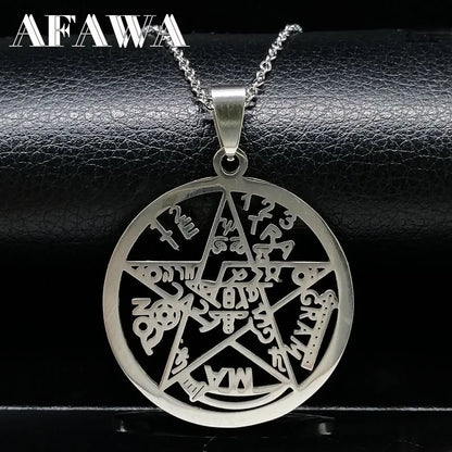 Witchcraft Pentagram Tetragrammaton Pendant