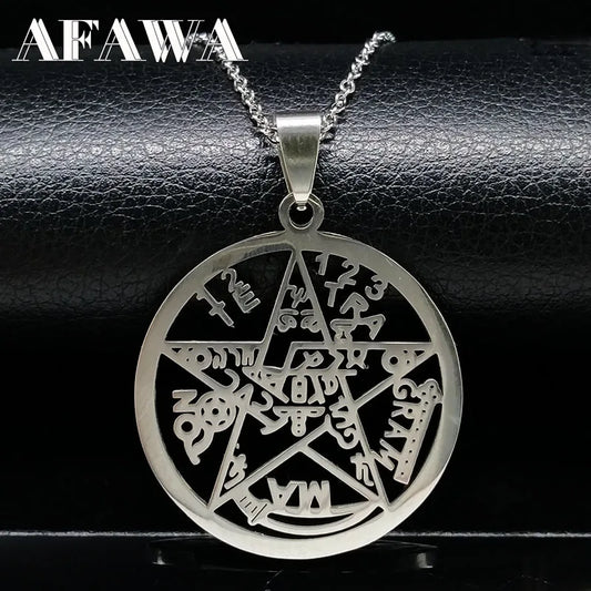Witchcraft Pentagram Tetragrammaton Pendant