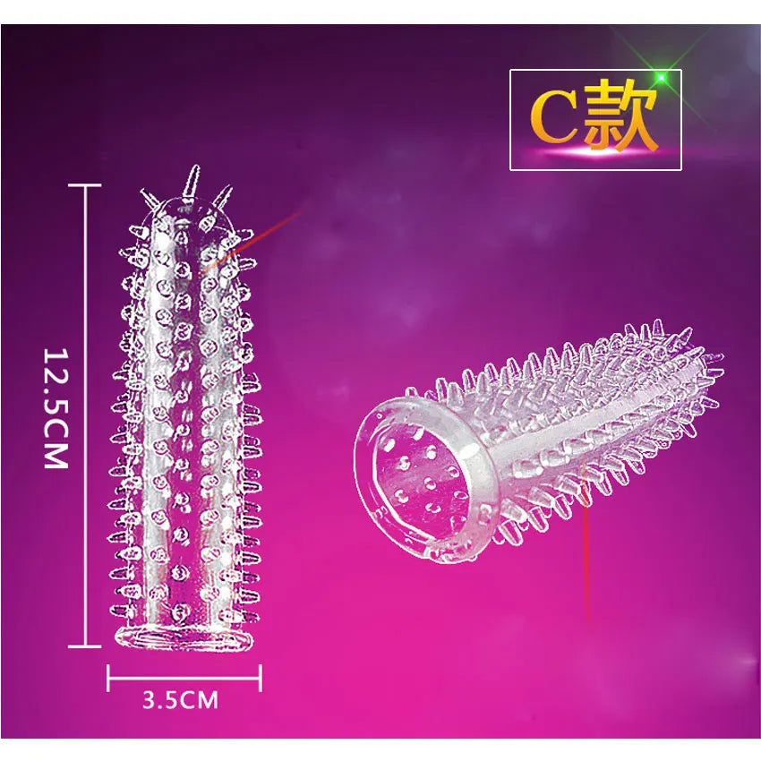 Crystal Cock Ring Penis Extension Sleeve for Men