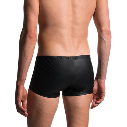 Sexy Men Boxers Open Crotch Faux Leather Lingerie