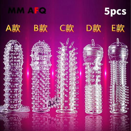 Crystal Cock Ring Penis Extension Sleeve for Men