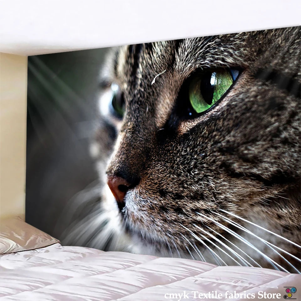 Cat Mysterious Divination  Tapestry