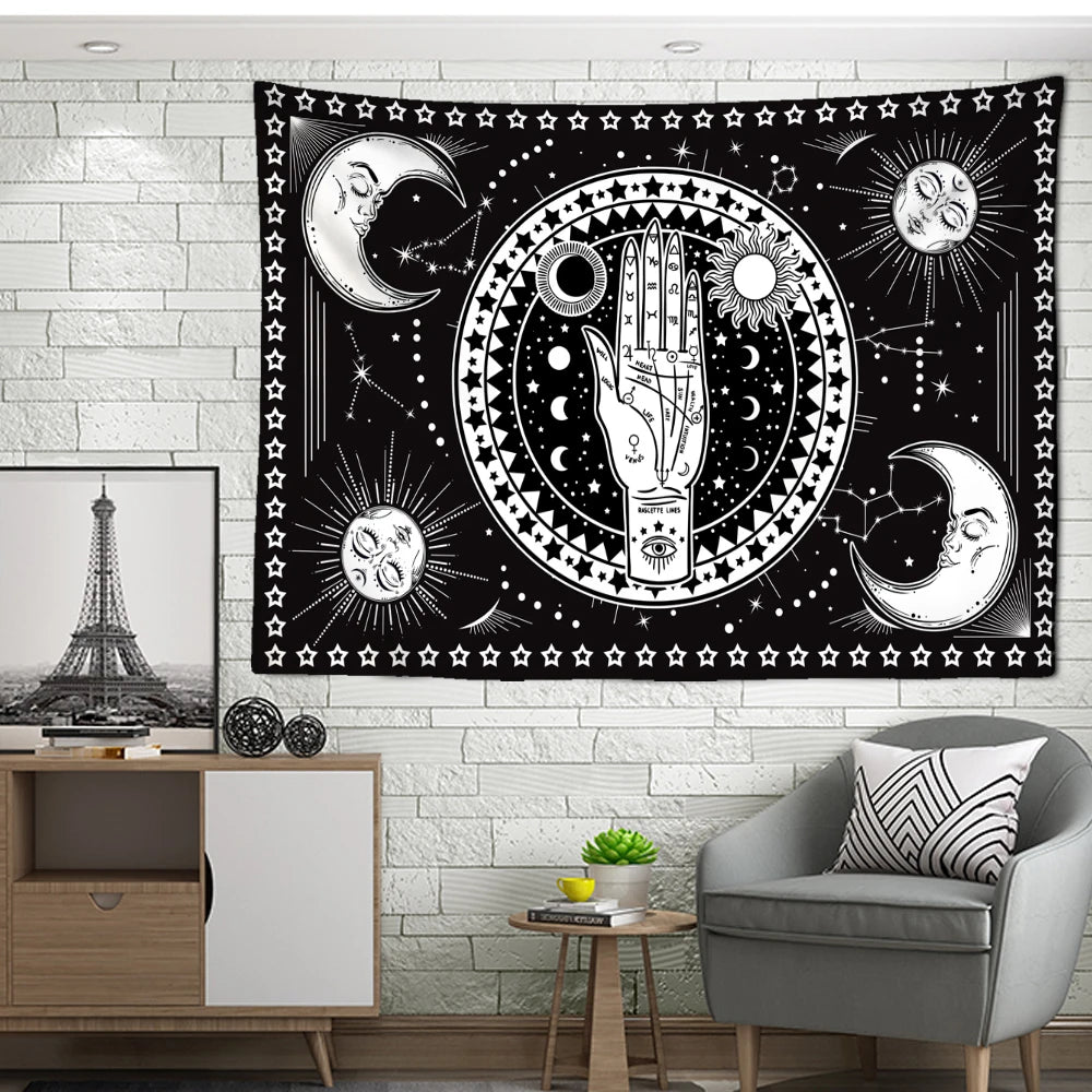 Black Cat Psychedelic Tapestry